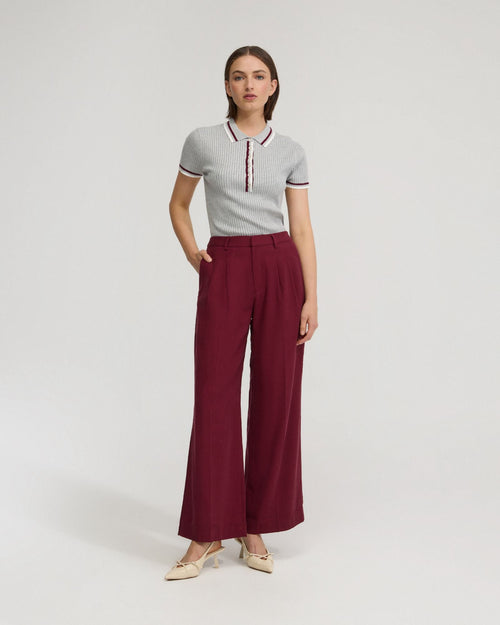 Pascale Rib Polo Top