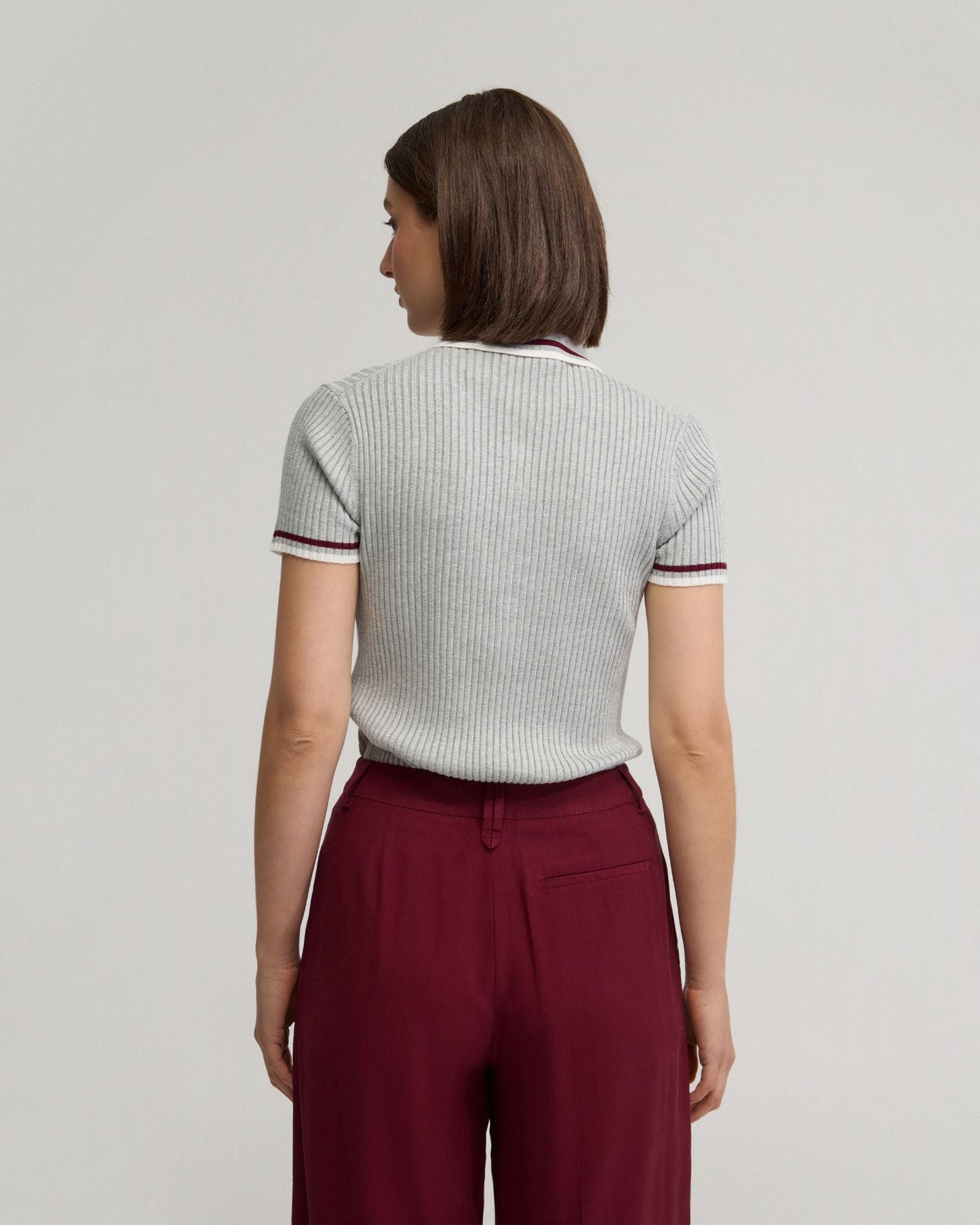 Pascale Rib Polo Top