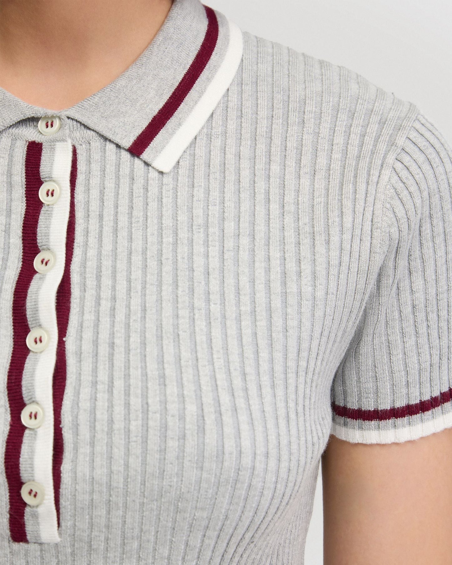 Pascale Rib Polo Top