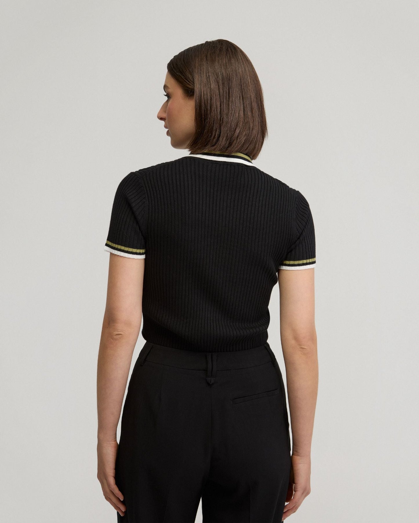 Pascale Rib Polo Top