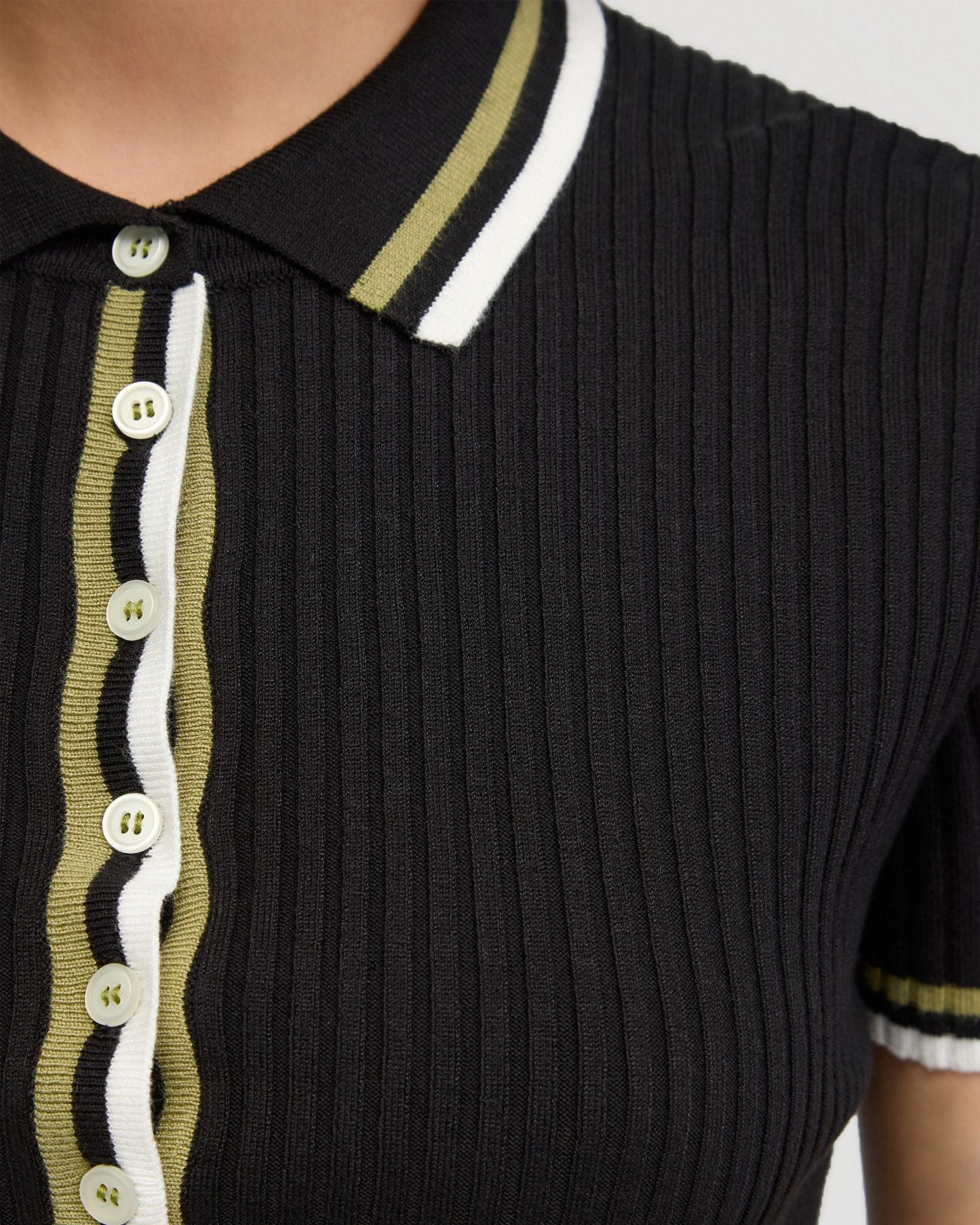 Pascale Rib Polo Top