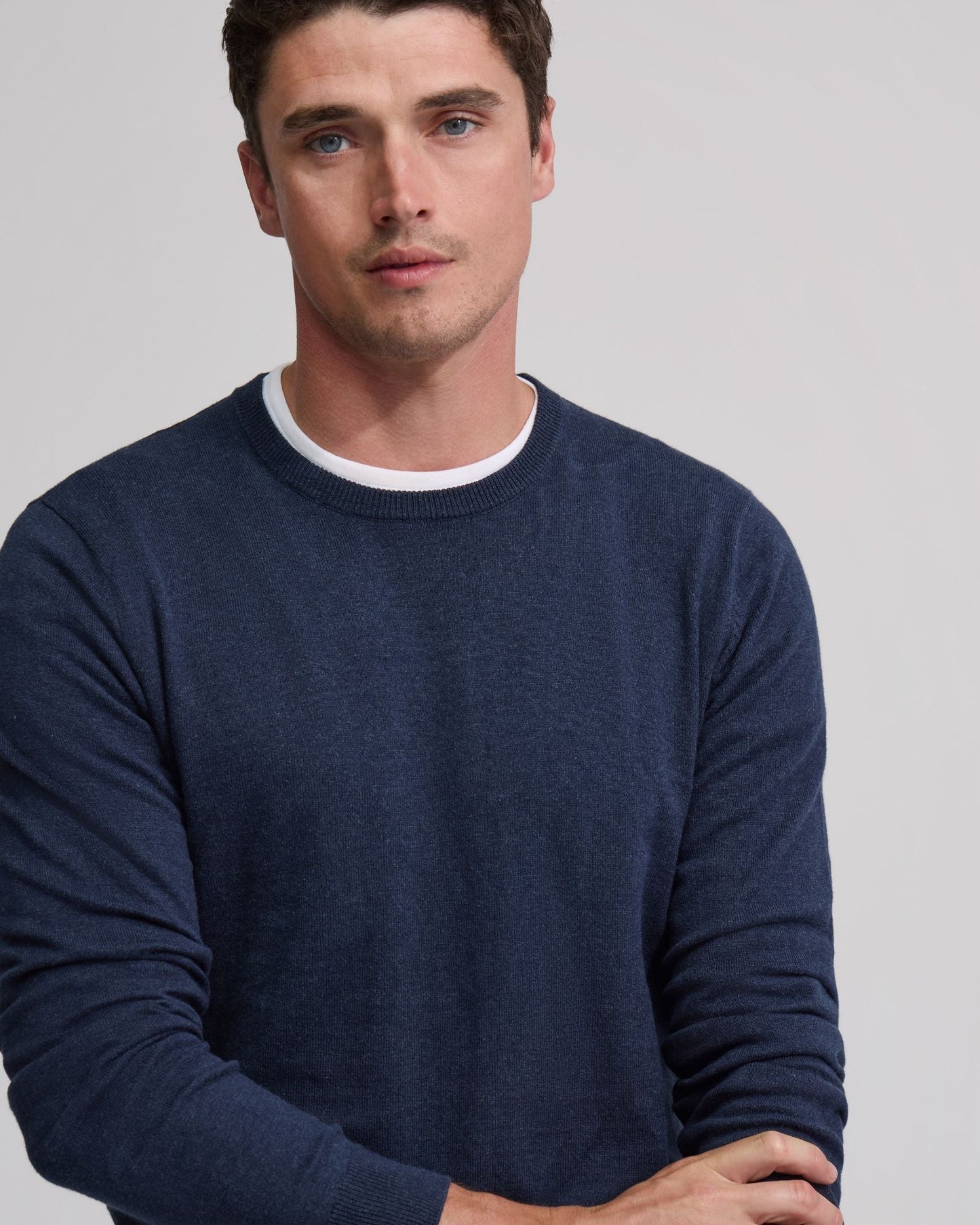 Crew Neck Cotton Cashmere Knit
