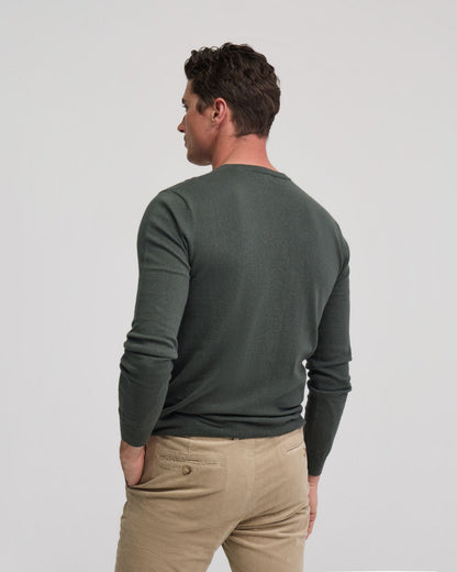 Crew Neck Cotton Cashmere Knit
