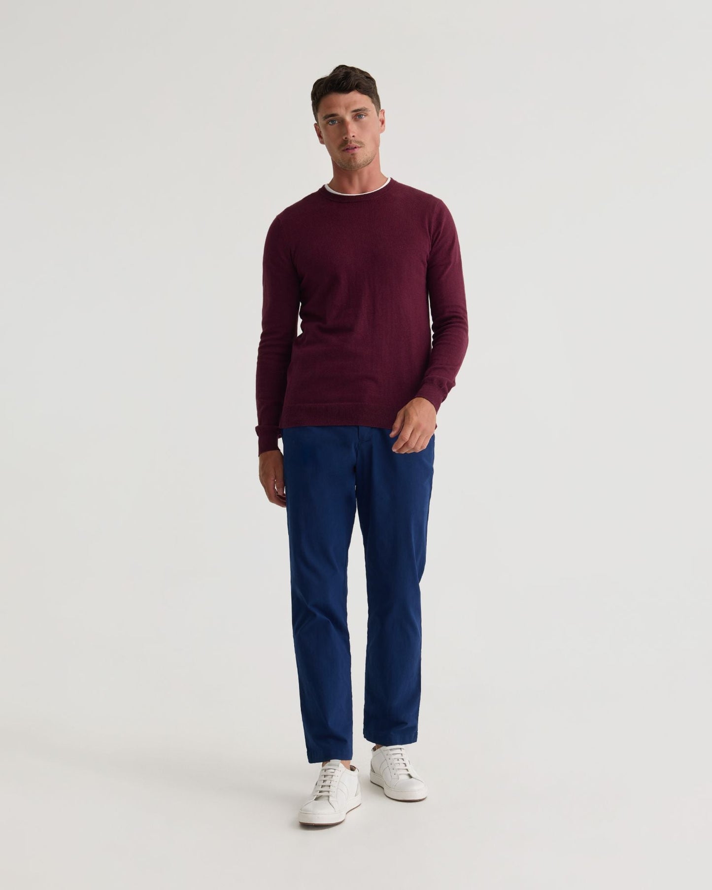 Crew Neck Cotton Cashmere Knit