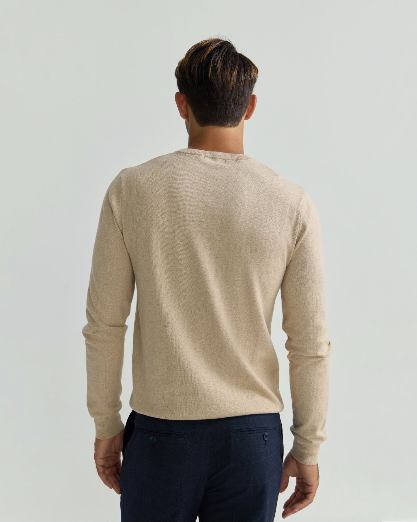 Crew Neck Cotton Cashmere Knit