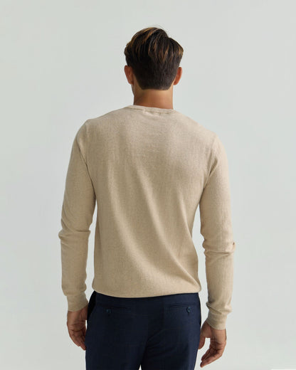 Crew Neck Cotton Cashmere Knit