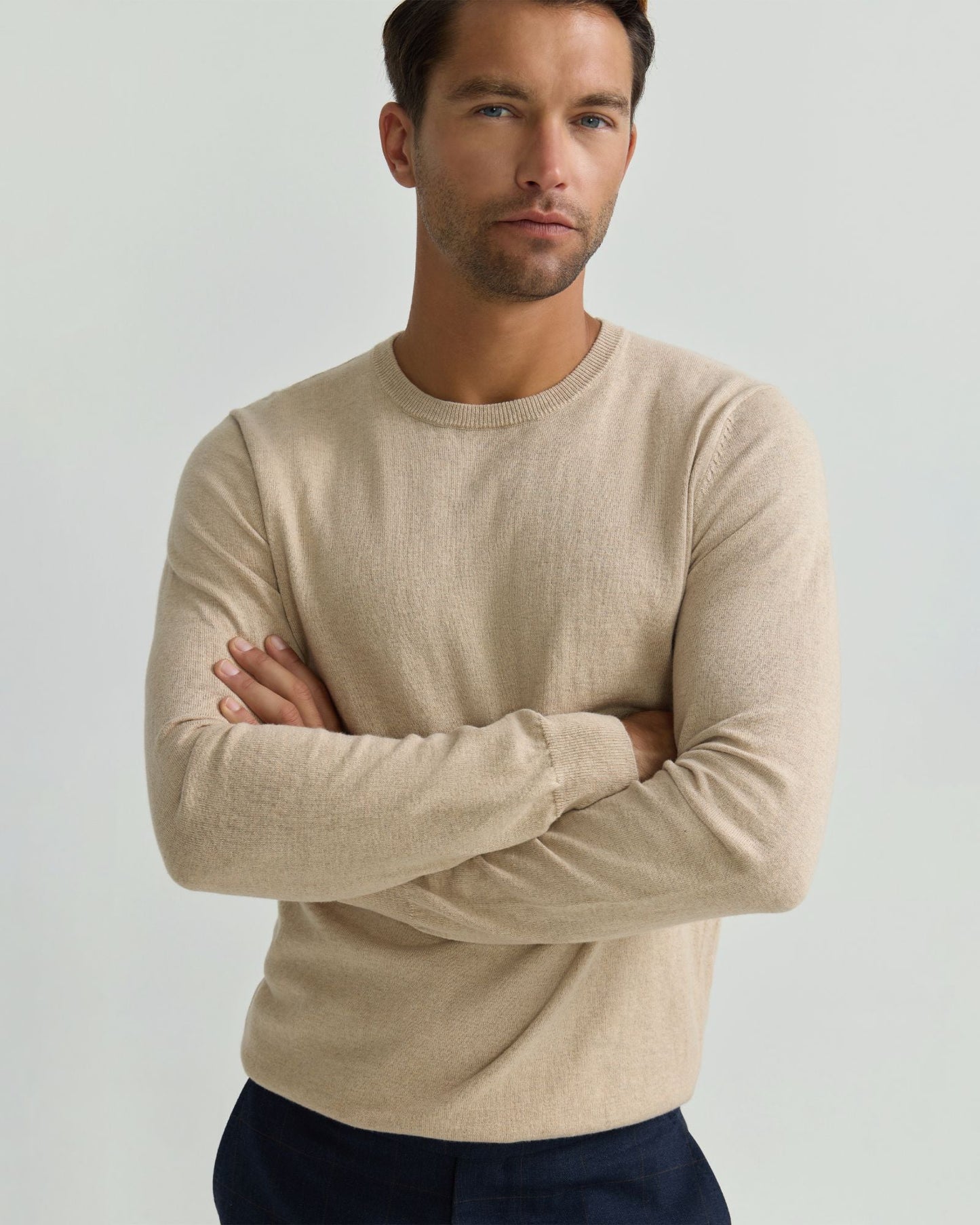 Crew Neck Cotton Cashmere Knit