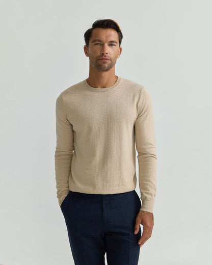 Crew Neck Cotton Cashmere Knit