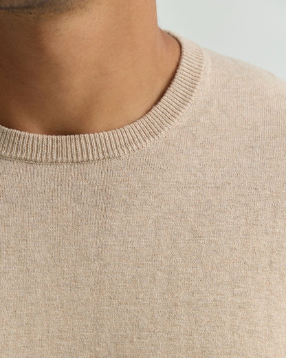 Crew Neck Cotton Cashmere Knit