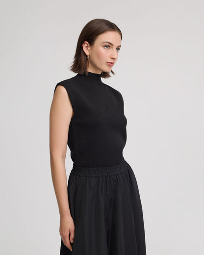 Pepper Knitted Funnel Collar Top