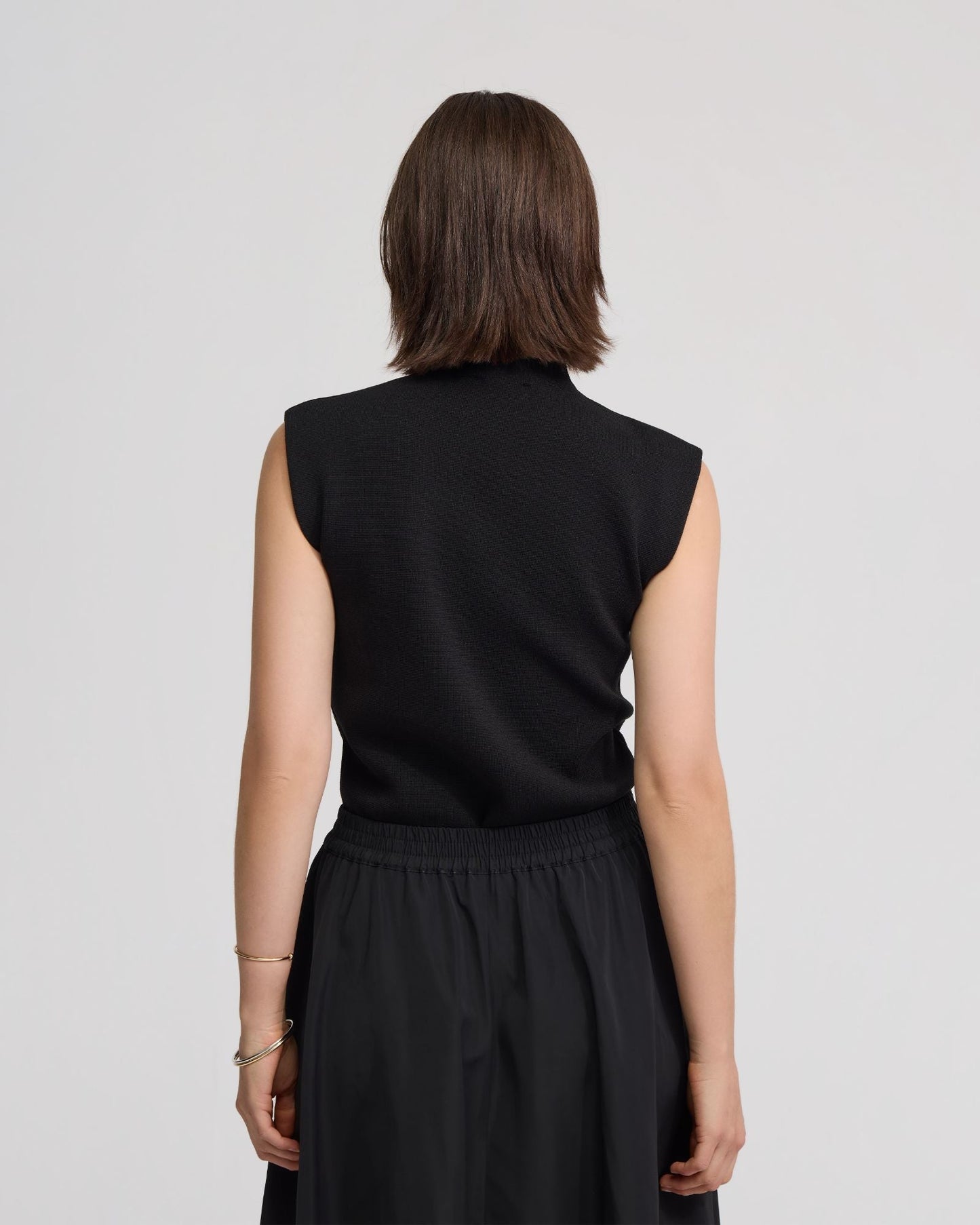 Pepper Knitted Funnel Collar Top
