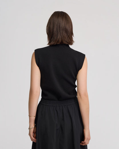 Pepper Knitted Funnel Collar Top