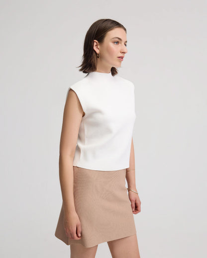 Pepper Knitted Funnel Collar Top