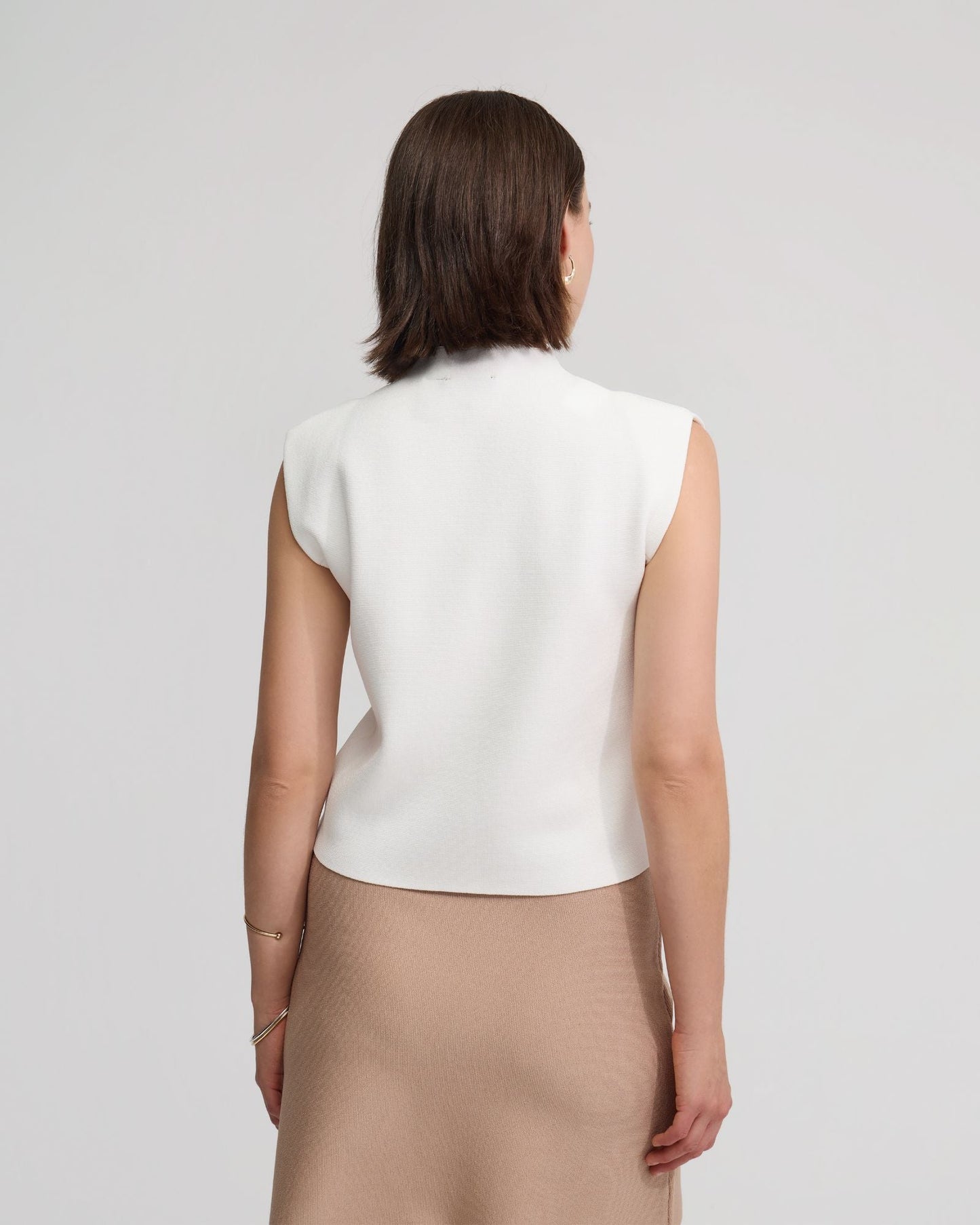 Pepper Knitted Funnel Collar Top