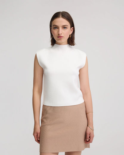Pepper Knitted Funnel Collar Top