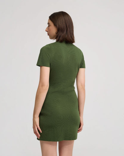 Olive Knitted Mini Dress