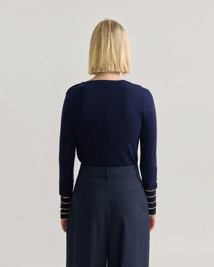 Raven Metallic Stripe Knit