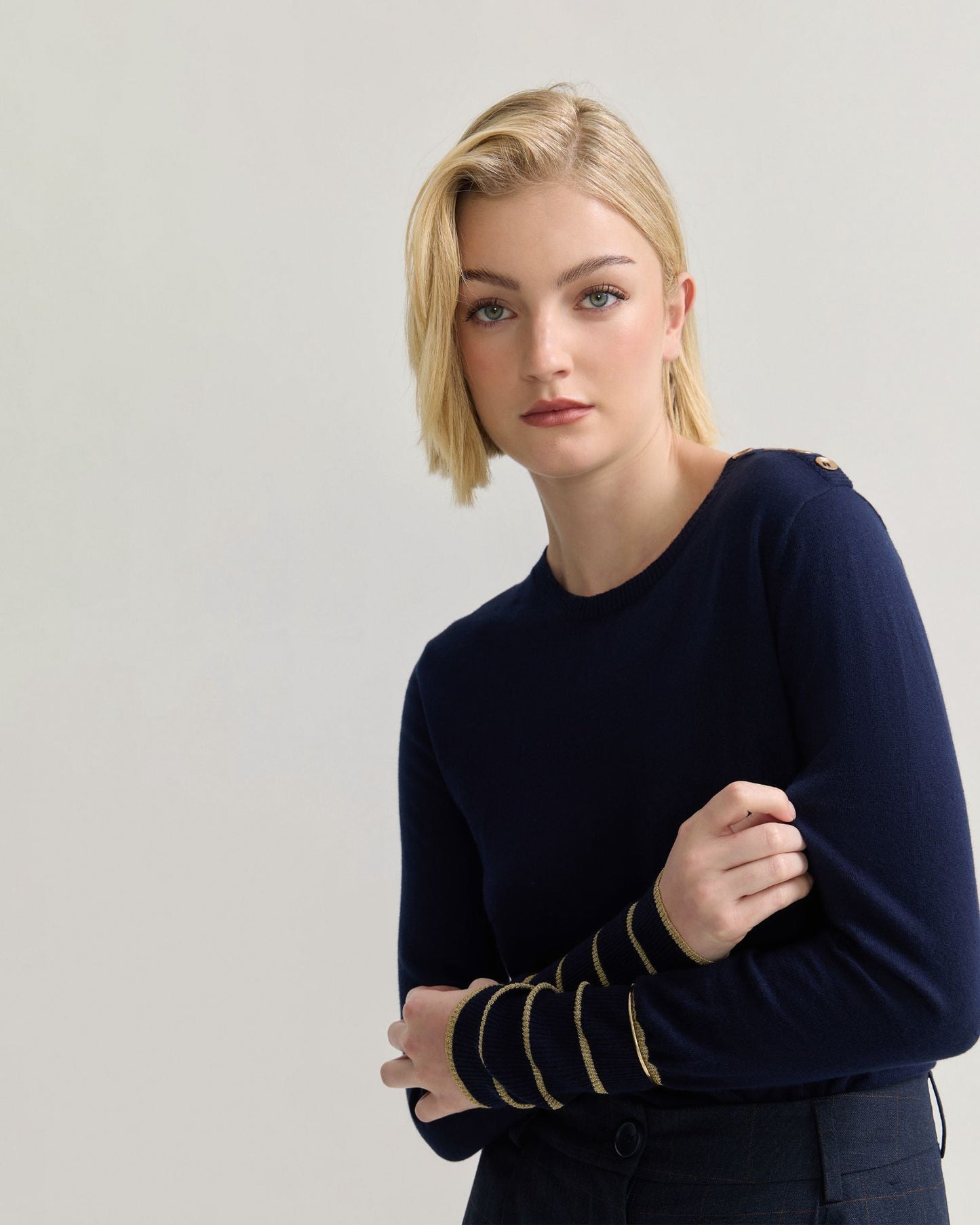 Raven Metallic Stripe Knit