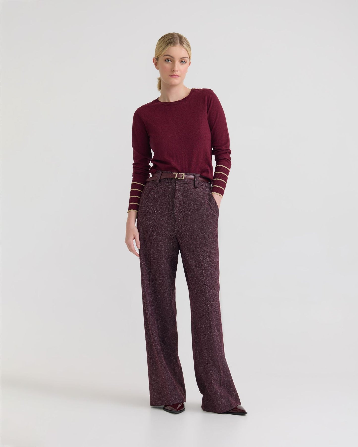 Raven Metallic Stripe Knit