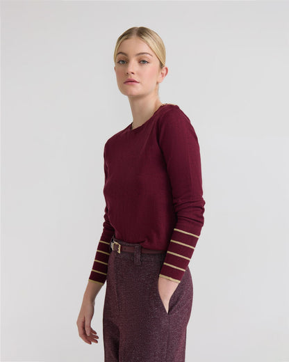 Raven Metallic Stripe Knit