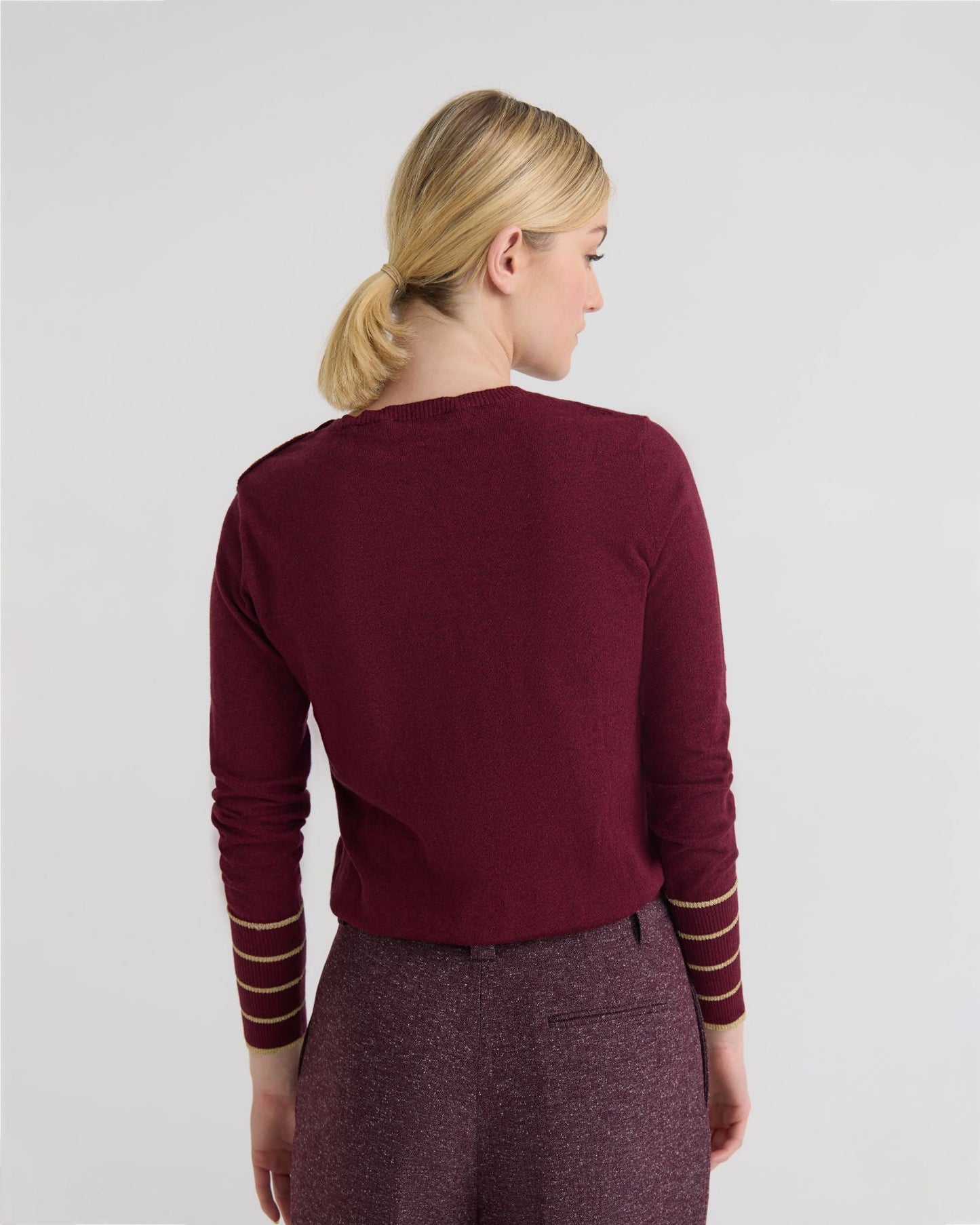 Raven Metallic Stripe Knit