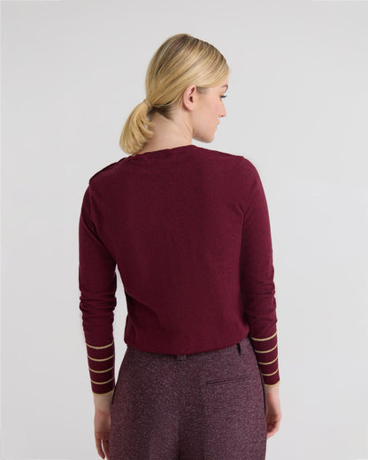 Raven Metallic Stripe Knit