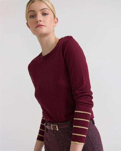 Raven Metallic Stripe Knit