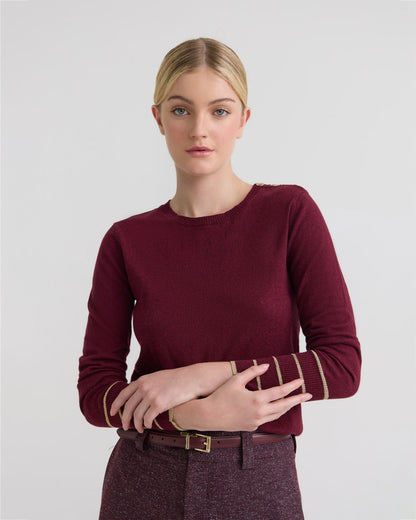 Raven Metallic Stripe Knit