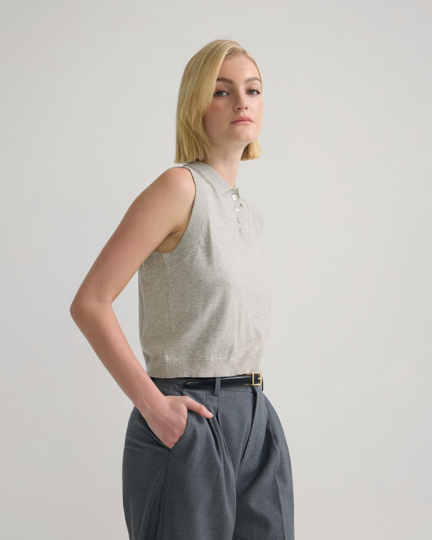 Suki Cashmere Blend Polo