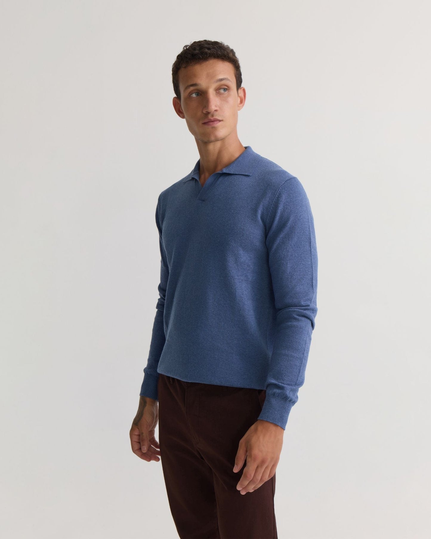Dominic Open Polo Collar Knit
