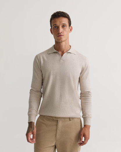 Dominic Open Polo Collar Knit