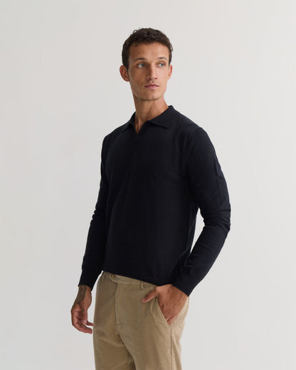 Dominic Open Polo Collar Knit