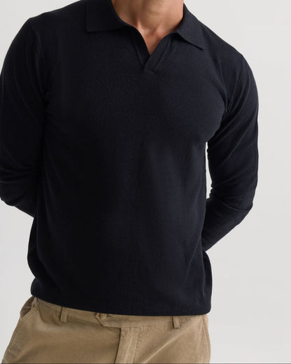 Dominic Open Polo Collar Knit