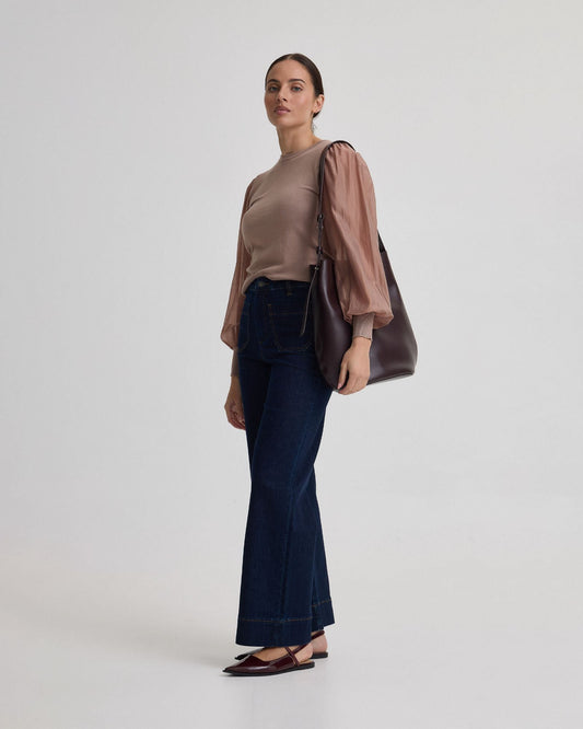 Alice Contrast Sleeve Knit