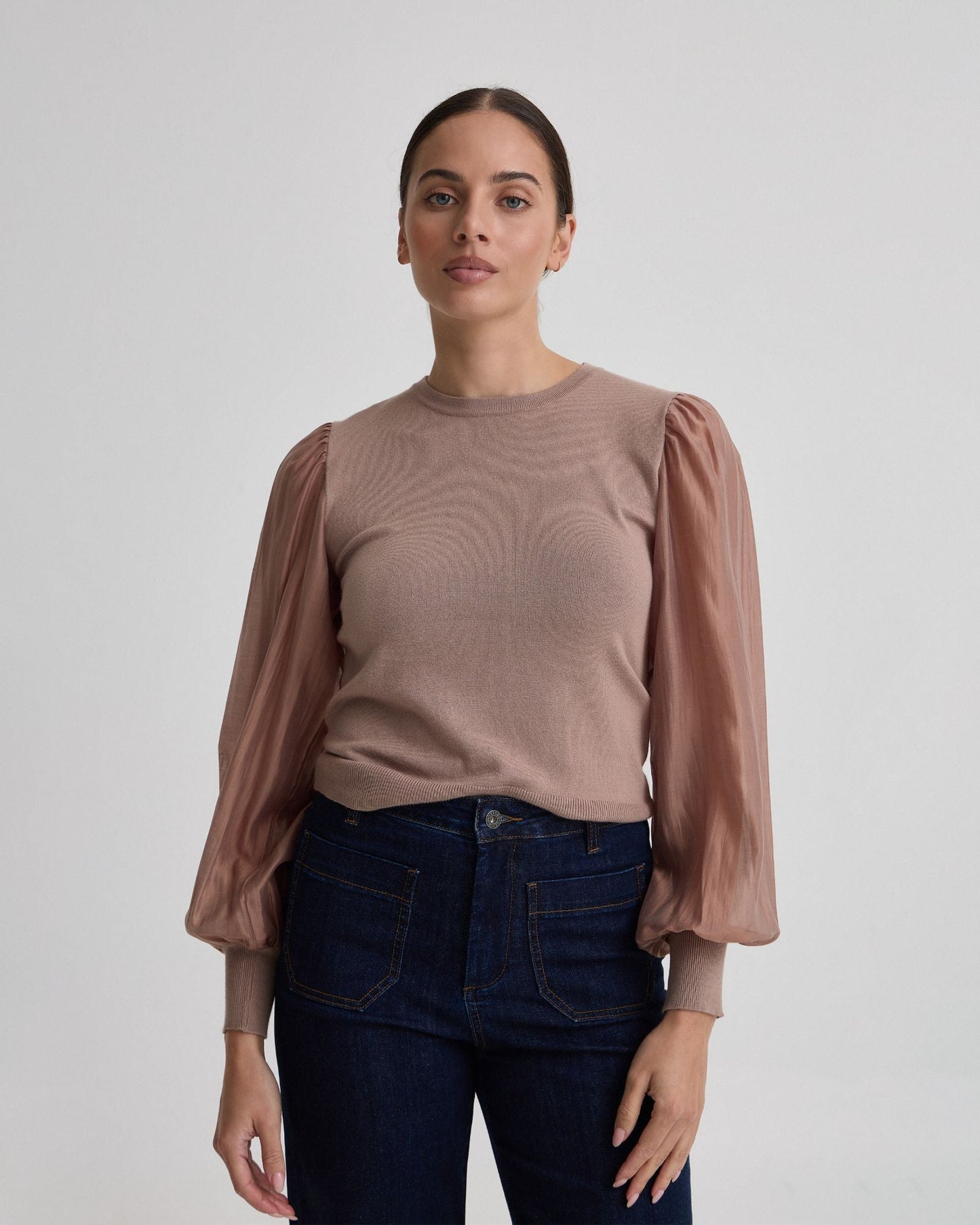 Alice Contrast Sleeve Knit