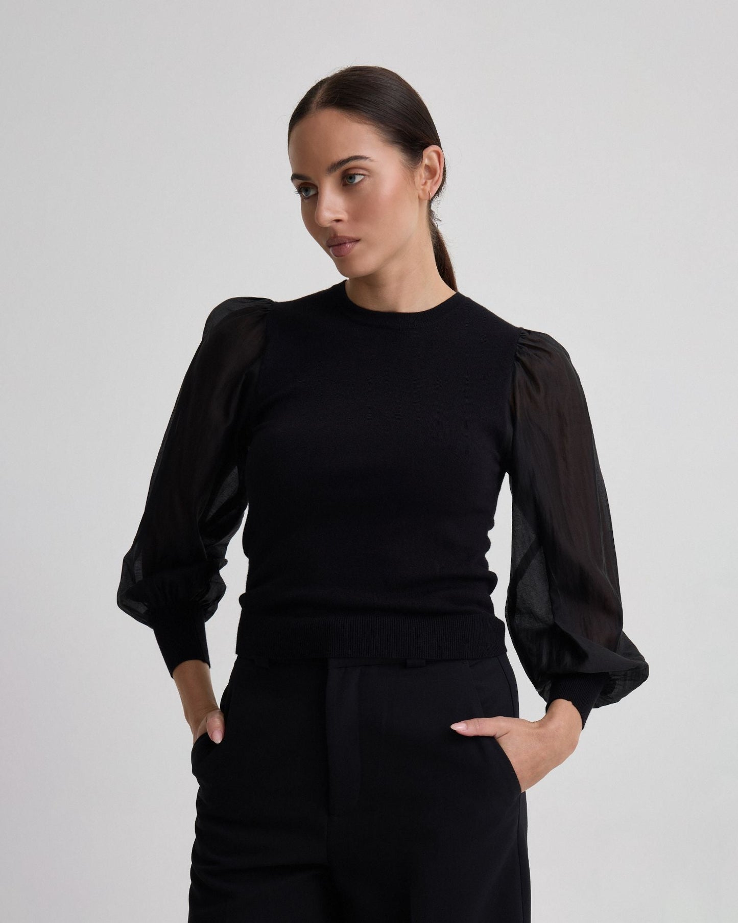 Alice Contrast Sleeve Knit