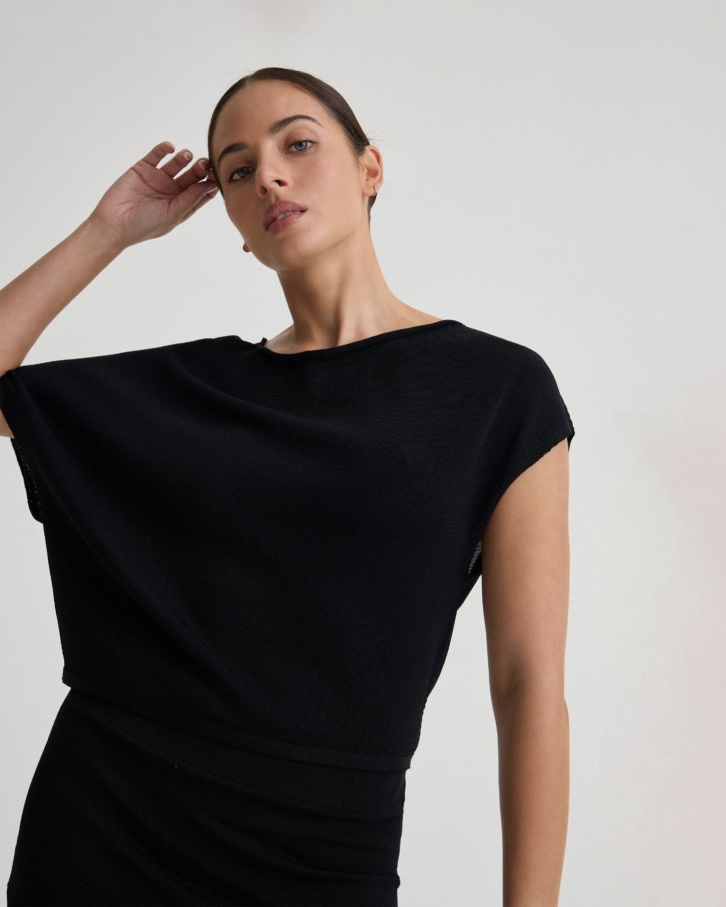 Jaya Knitted Drape Top