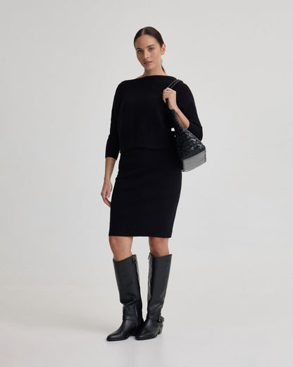 Emma Off Shoulder Knit Dress