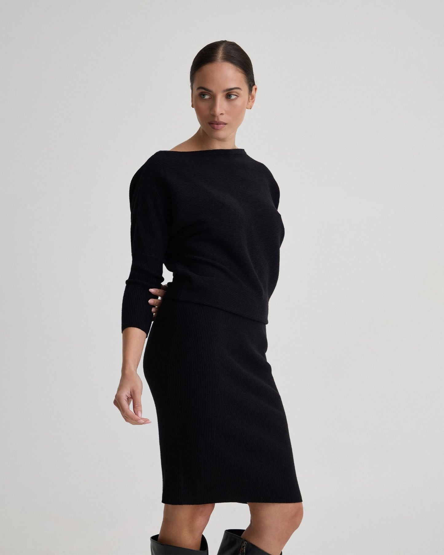 Emma Off Shoulder Knit Dress