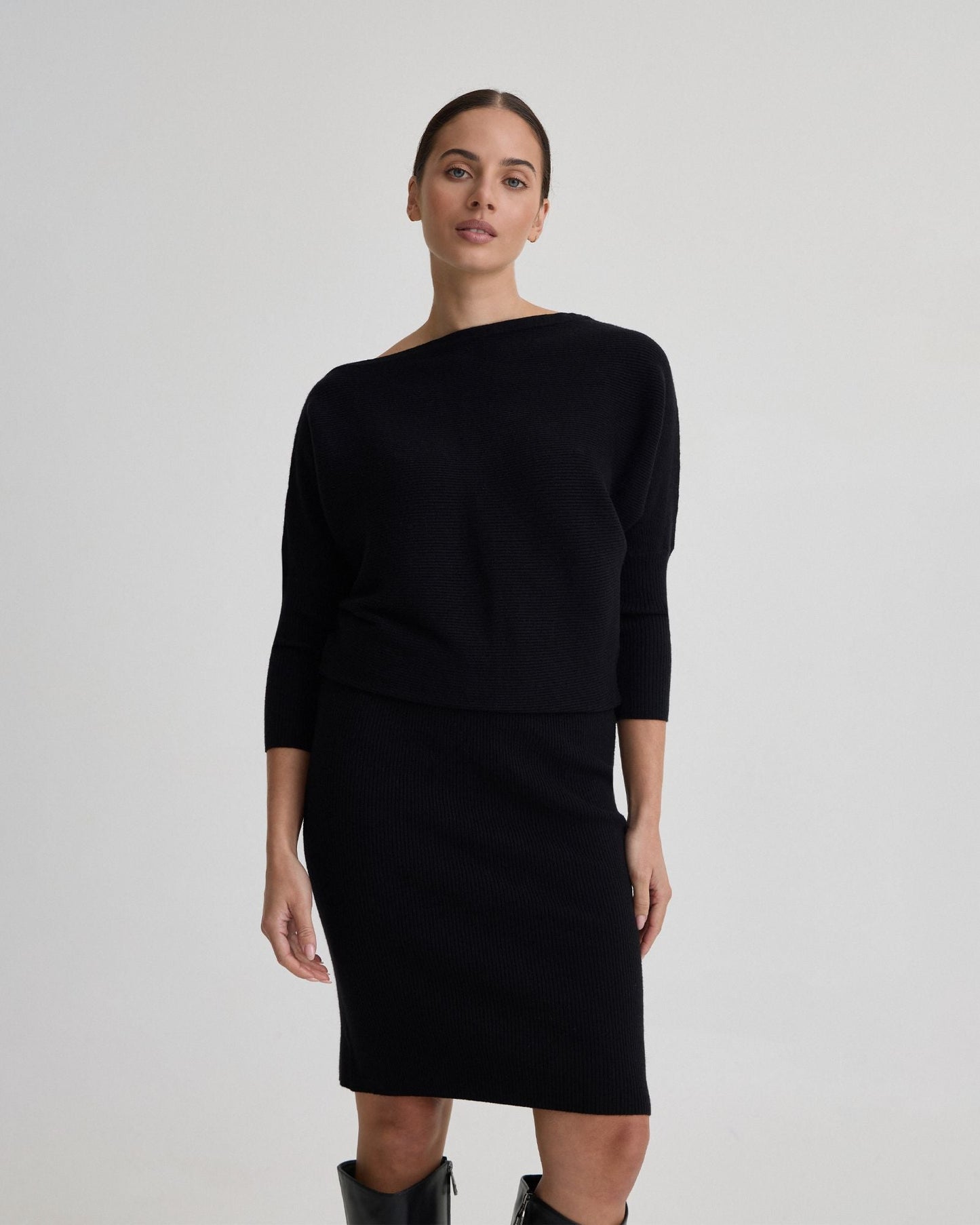 Emma Off Shoulder Knit Dress
