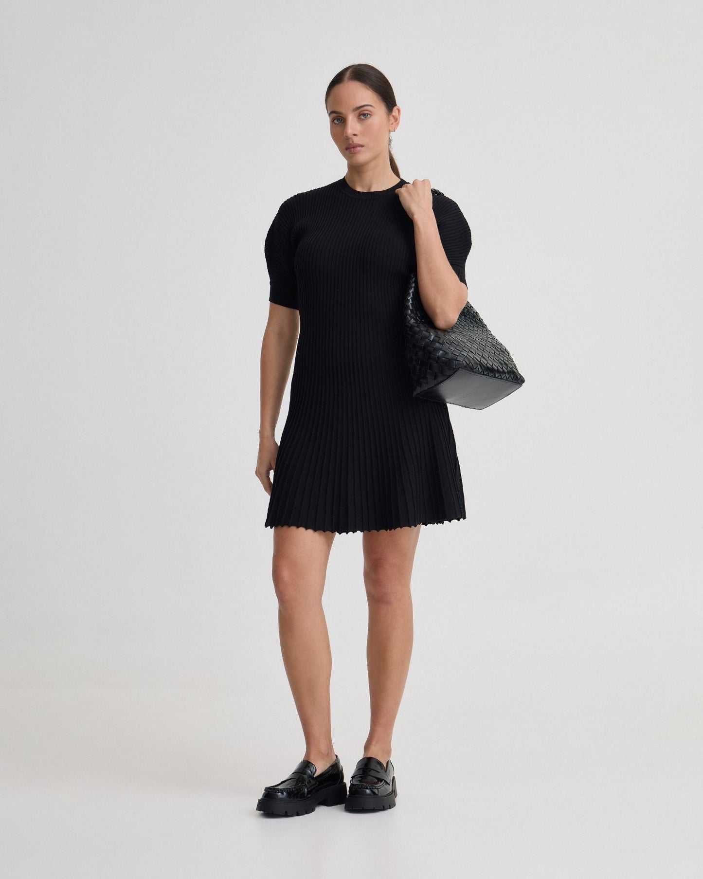 Florence Knitted Pleat Dress