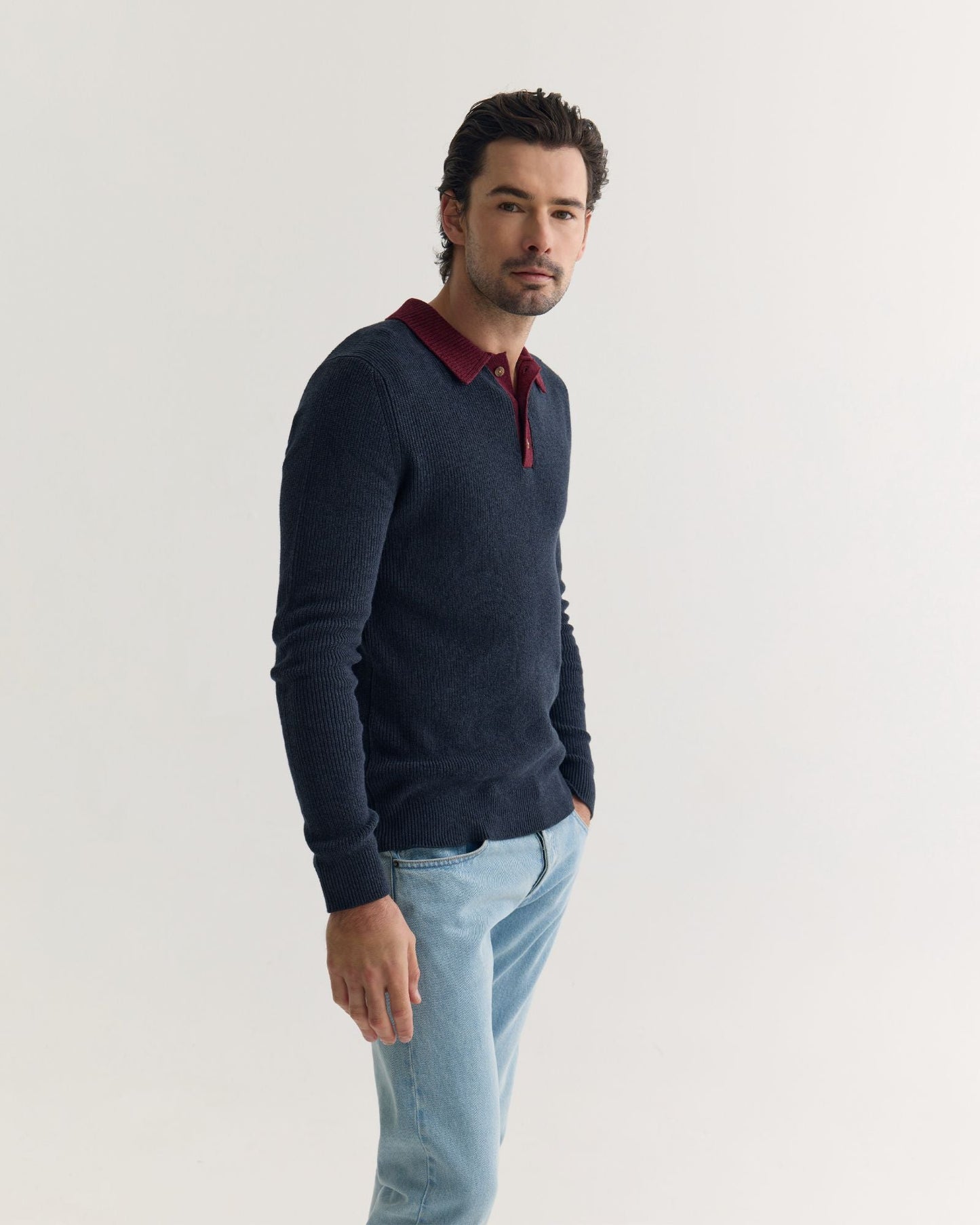 Sam Contrast Collar Knit