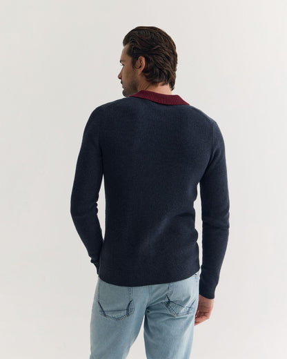 Sam Contrast Collar Knit