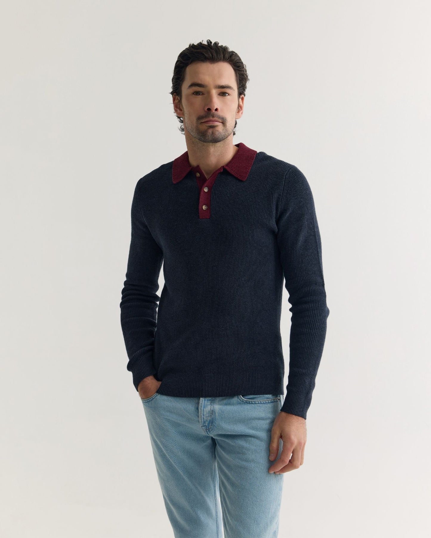 Sam Contrast Collar Knit