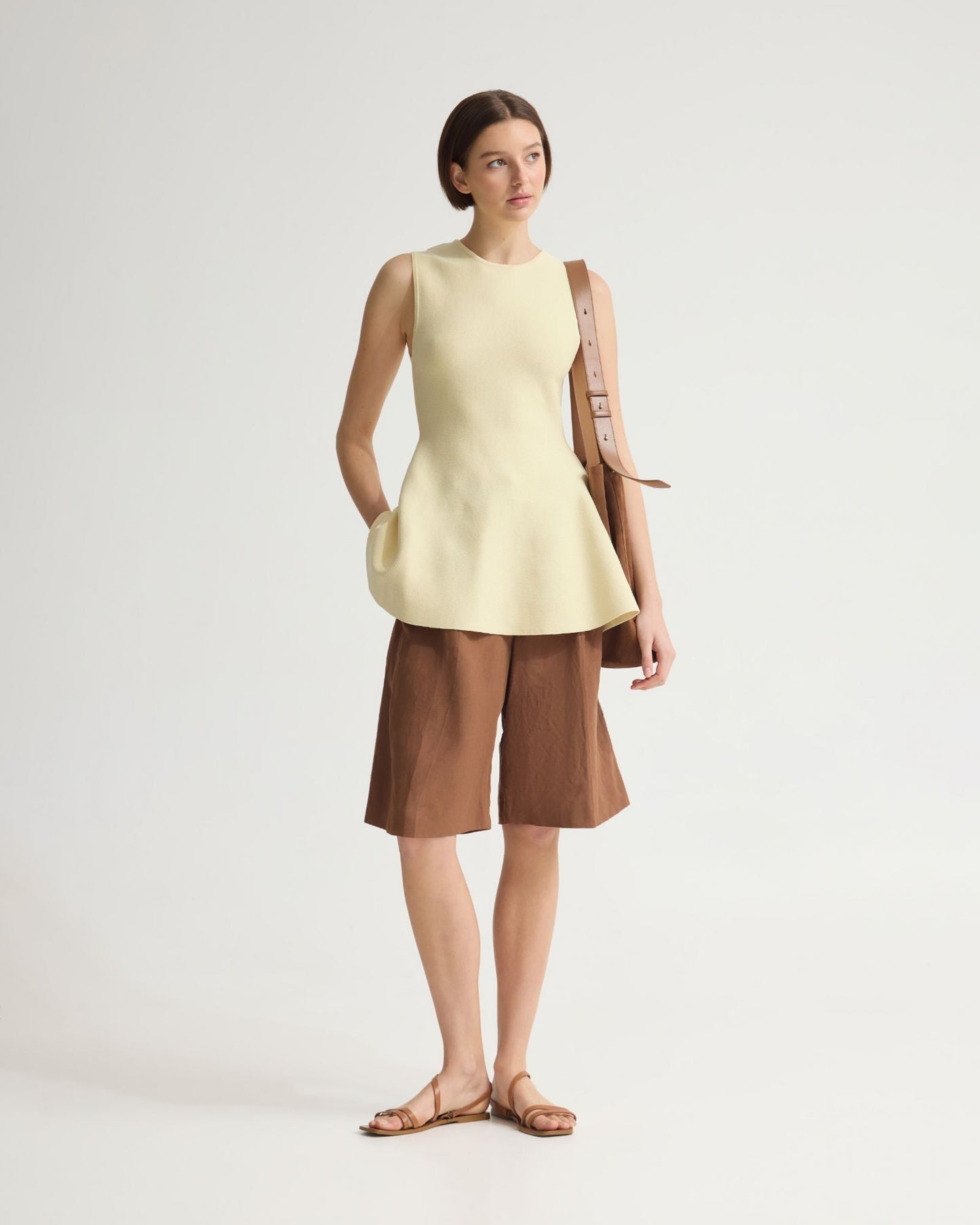 Margot Knitted Peplum Top