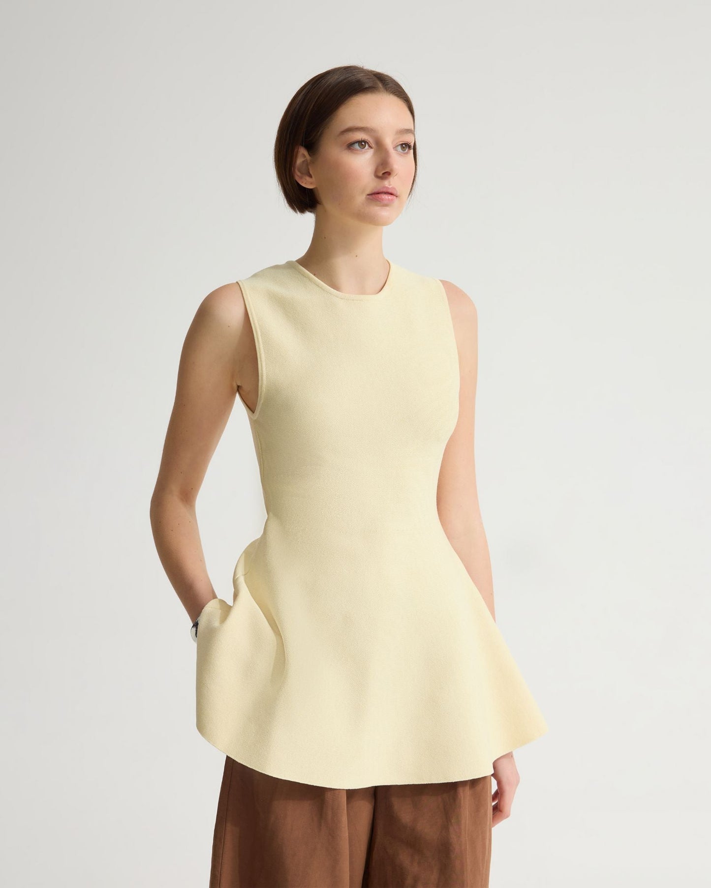 Margot Knitted Peplum Top