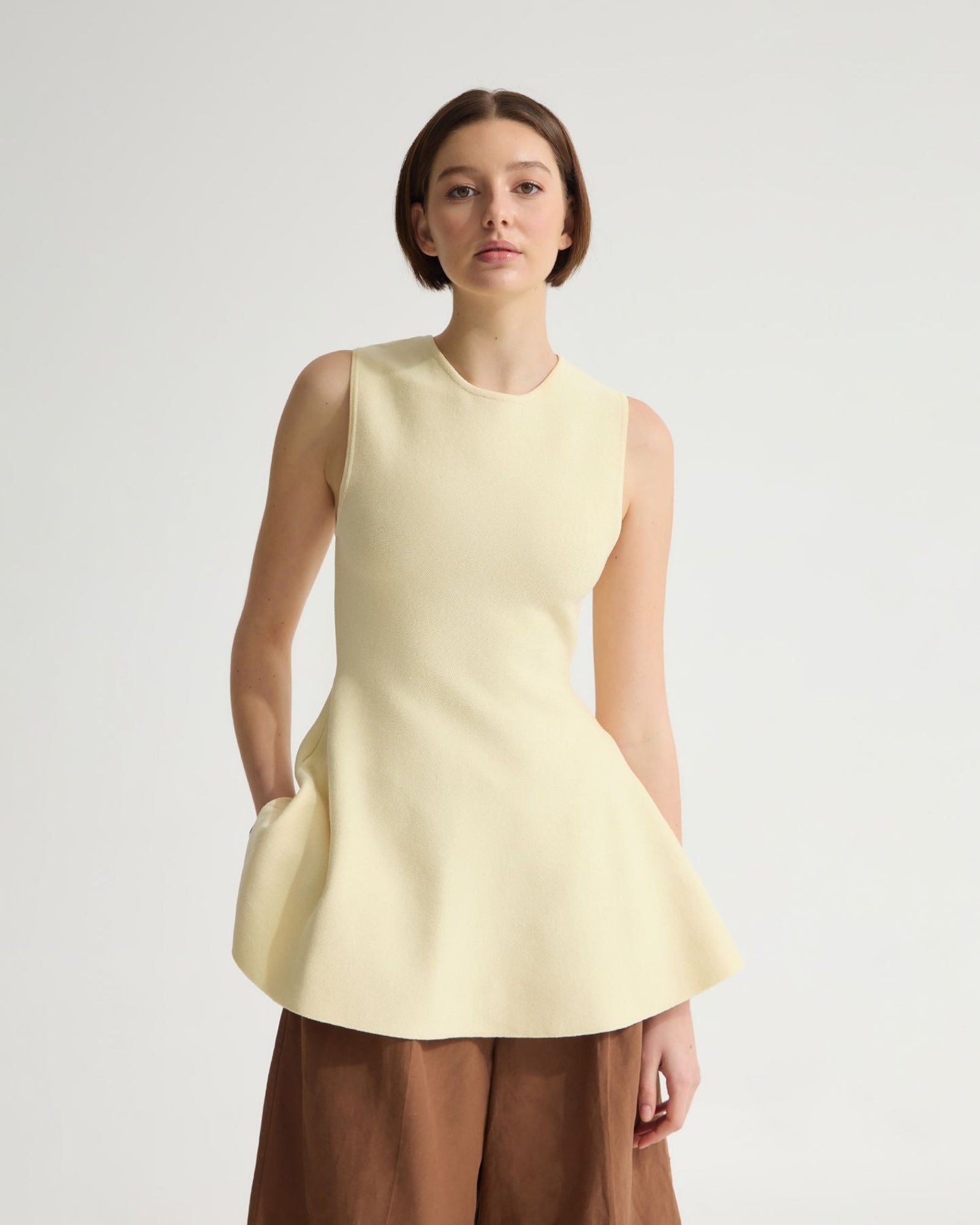 Margot Knitted Peplum Top