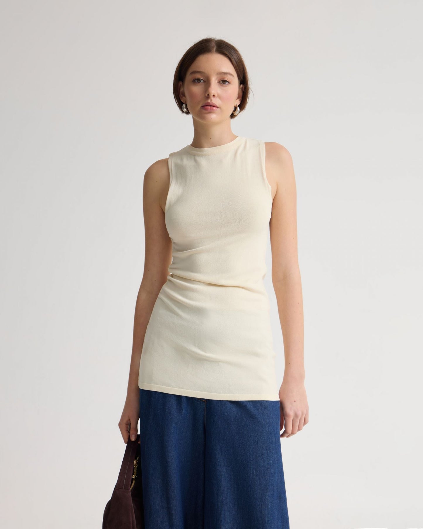 April Drawstring Knitted Top