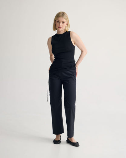 April Drawstring Knitted Top