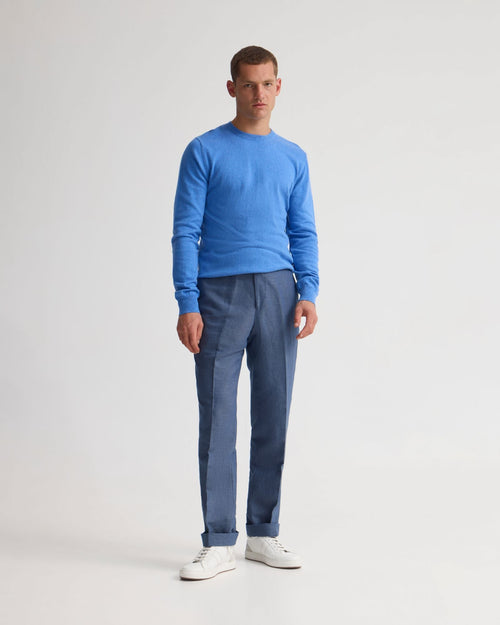 Cotton Cashmere Crew Neck Knit